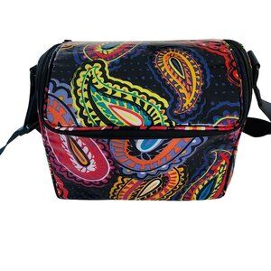 Vera Bradley Colorful Paisley Insulated Lunch Bag With Adjustable Strap